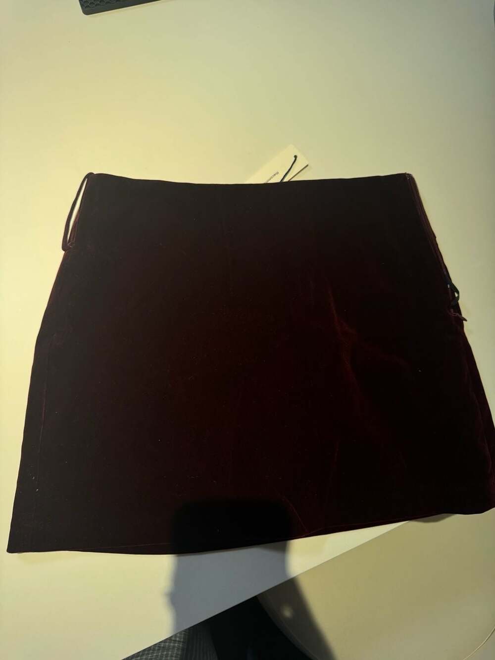 Commense Velvet Mini Skirt Size S Black